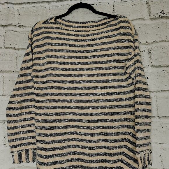 Soft Surroundings Women's Sweater Striped Marina Pullover Nautical Medium - Picture 3 of 11